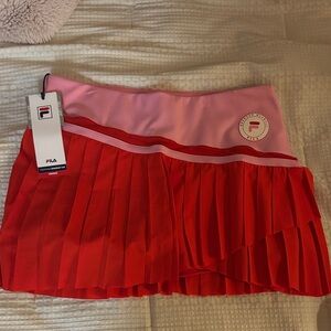Fila Women's Pink and Red Mini Skirt